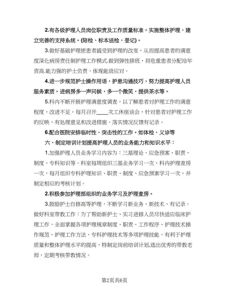 内科护士的个人工作计划模板（2篇）.doc_第2页