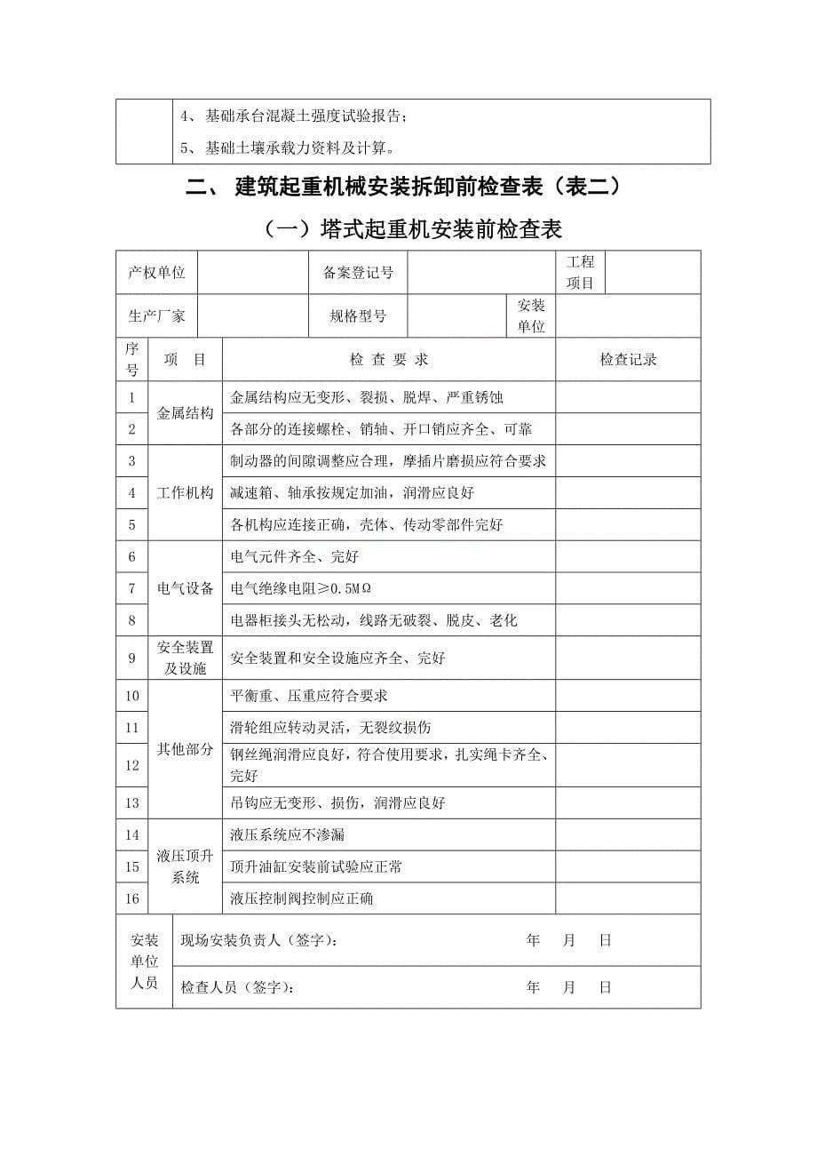 福建省建筑起重机械管理内业资料_第5页
