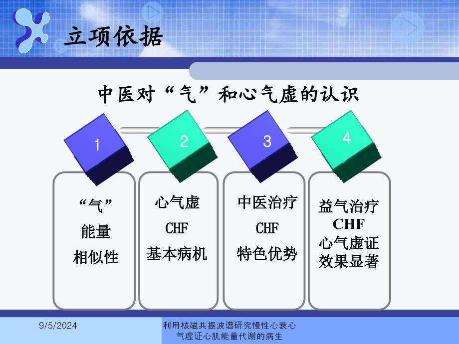 利用核磁共振波谱研究慢性心衰心气虚证心肌能量代谢的病生课件_第4页