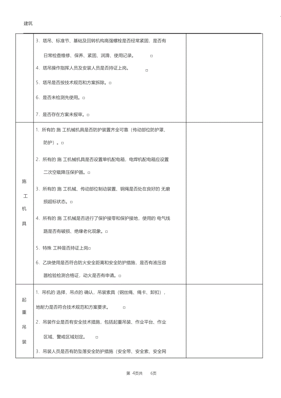 （完整版）施工现场每周安全检查记录_第4页