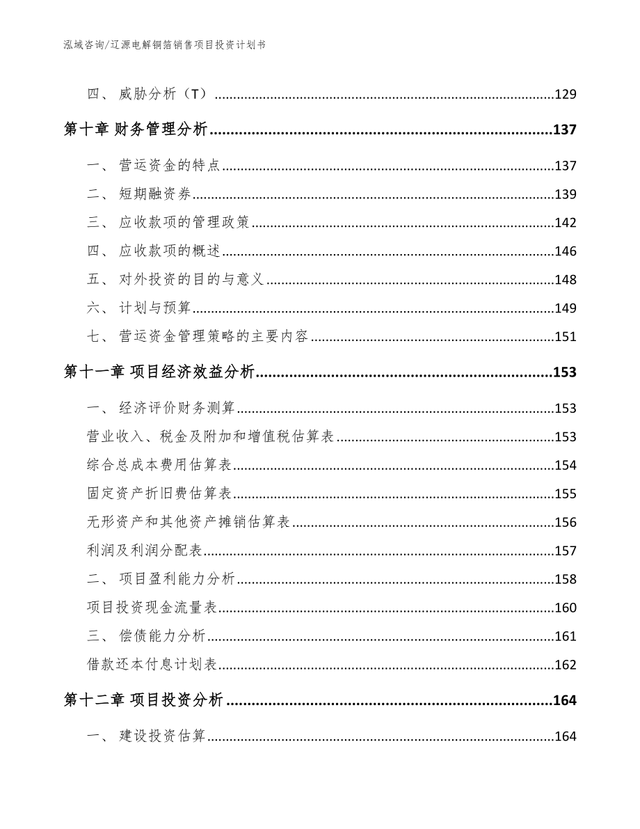 辽源电解铜箔销售项目投资计划书（范文模板）_第4页