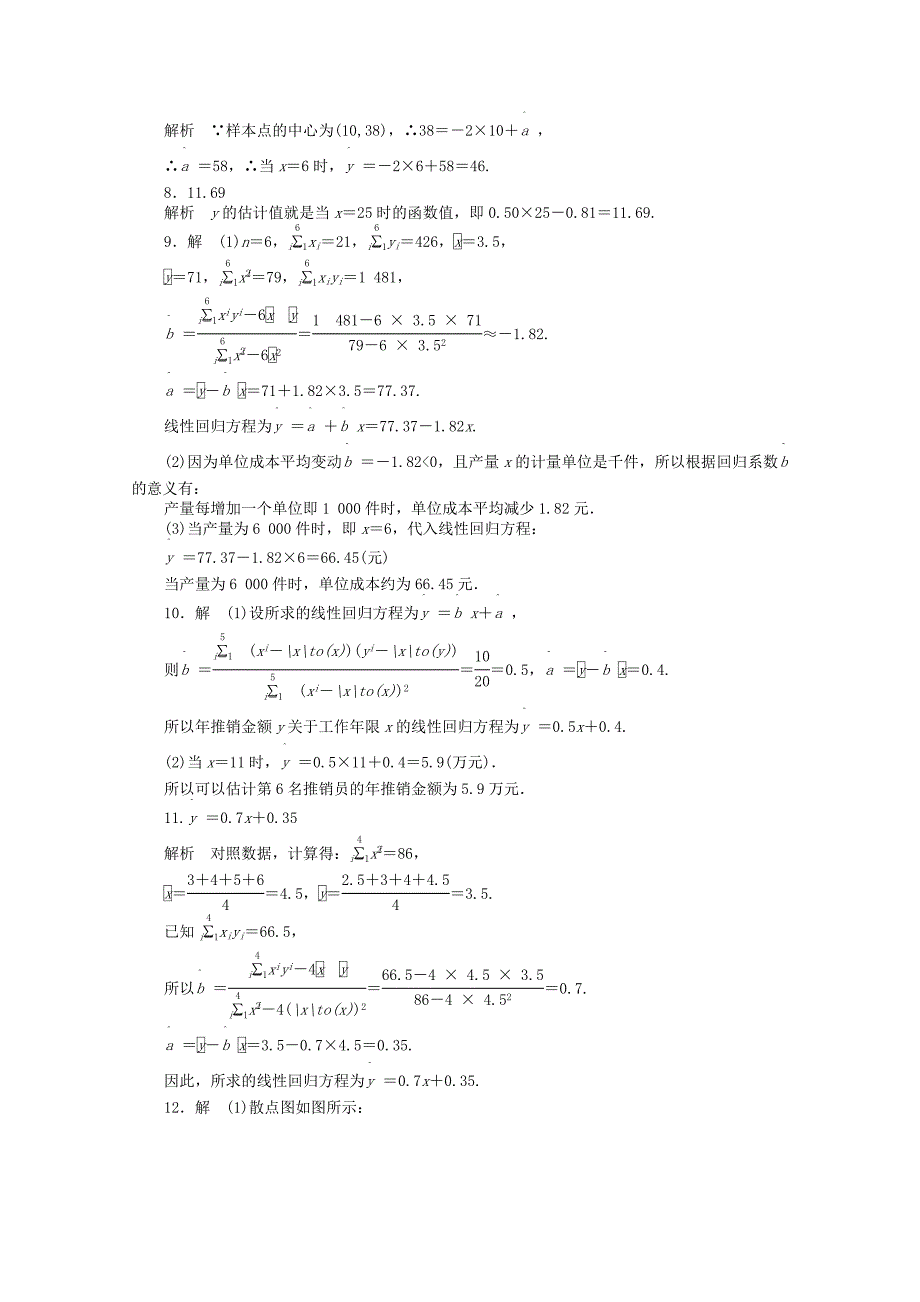 高中数学苏教版选修23学案：3.2 回归分析_第4页