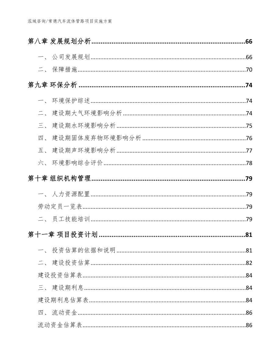 常德汽车流体管路项目实施方案（模板范文）_第3页