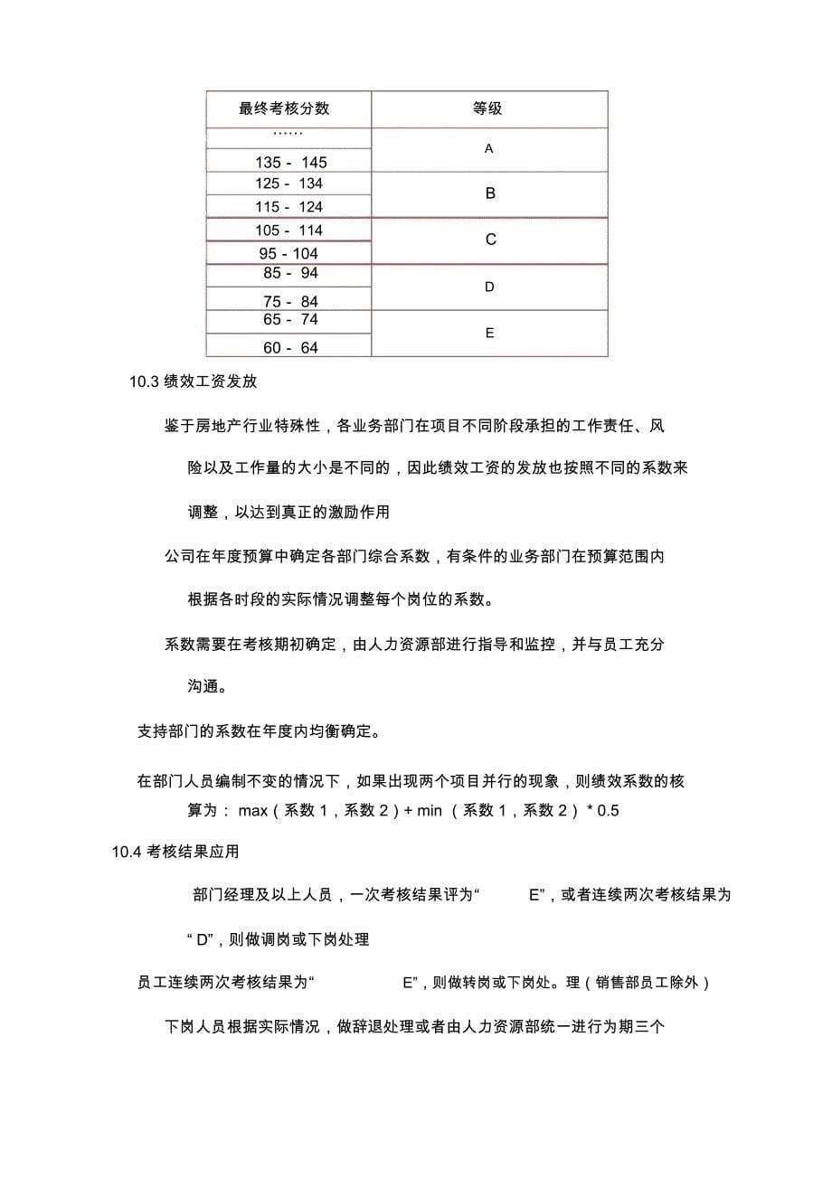 某房地产企业绩效考核制度_第5页