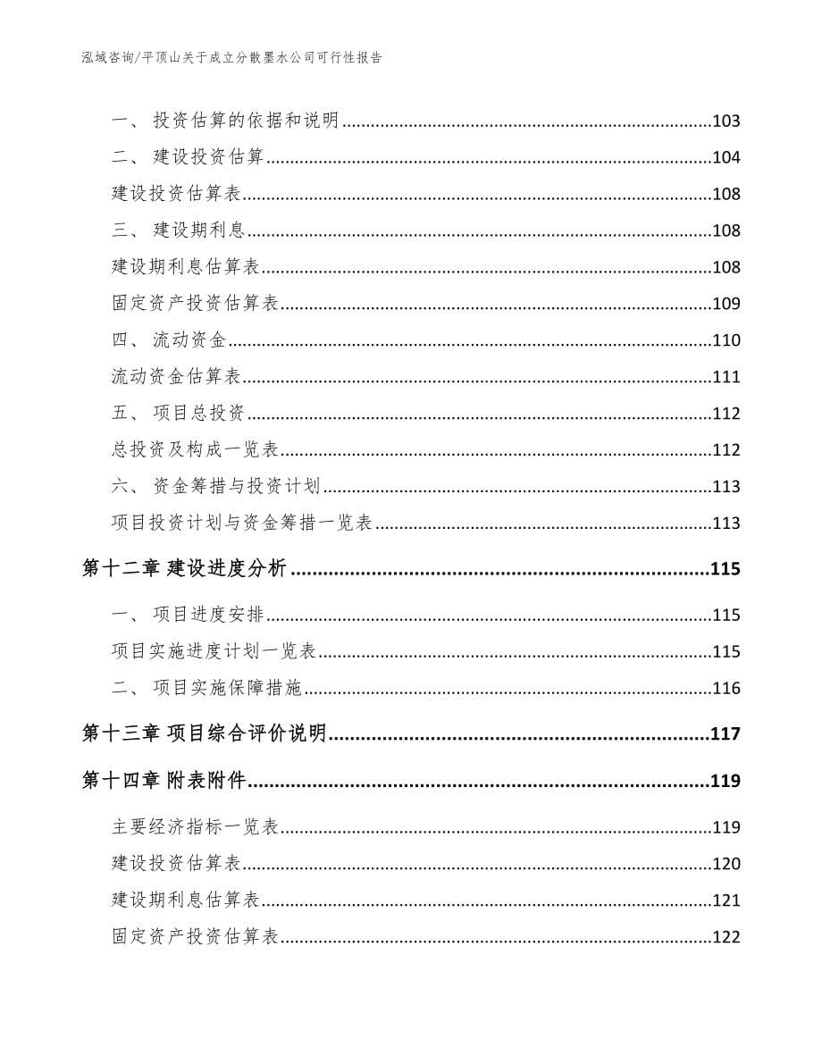 平顶山关于成立分散墨水公司可行性报告_范文参考_第5页