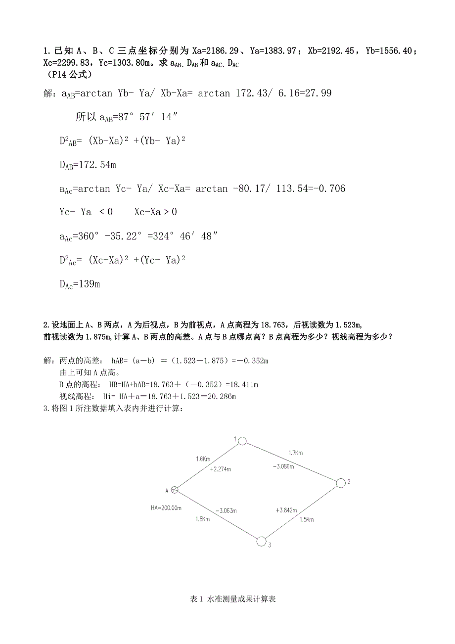 中央电大建筑测量形成性考核册参考答案(建筑专科现行标准)(考试必备)_第3页