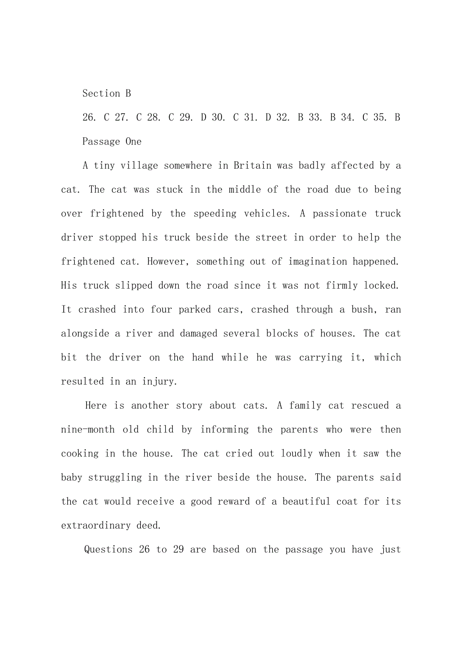 2022年6月英语四级考试模拟试卷及参考答案(恩波50.docx_第3页