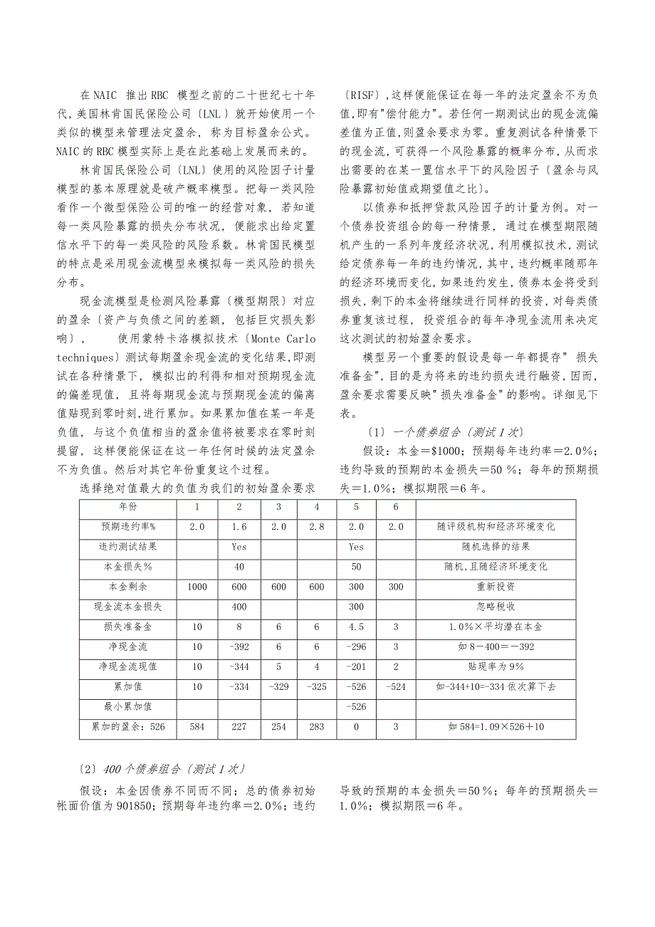 保险公司最低资本要求的计算原理和模型研究_第4页