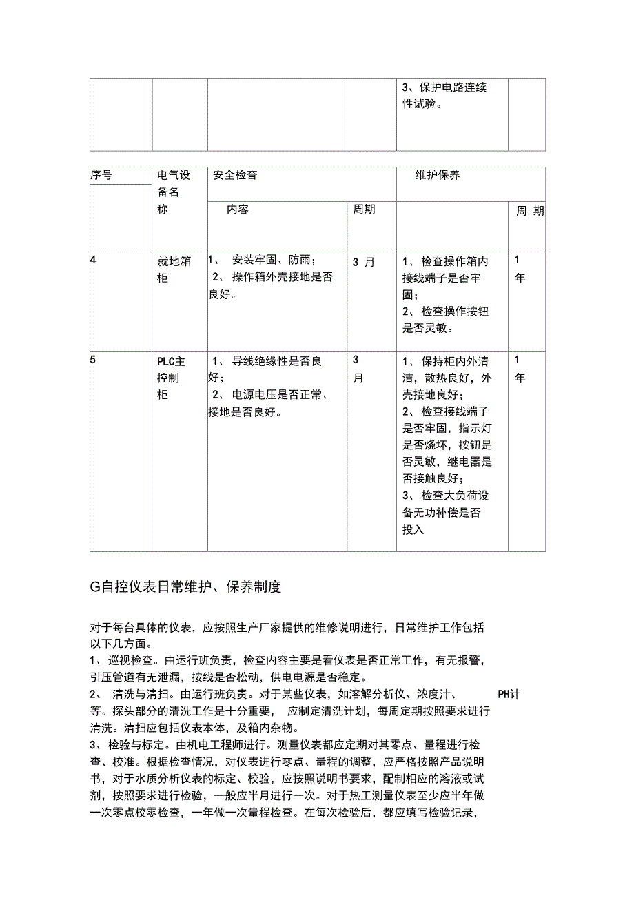 电气仪表设备维护保养制度_第4页