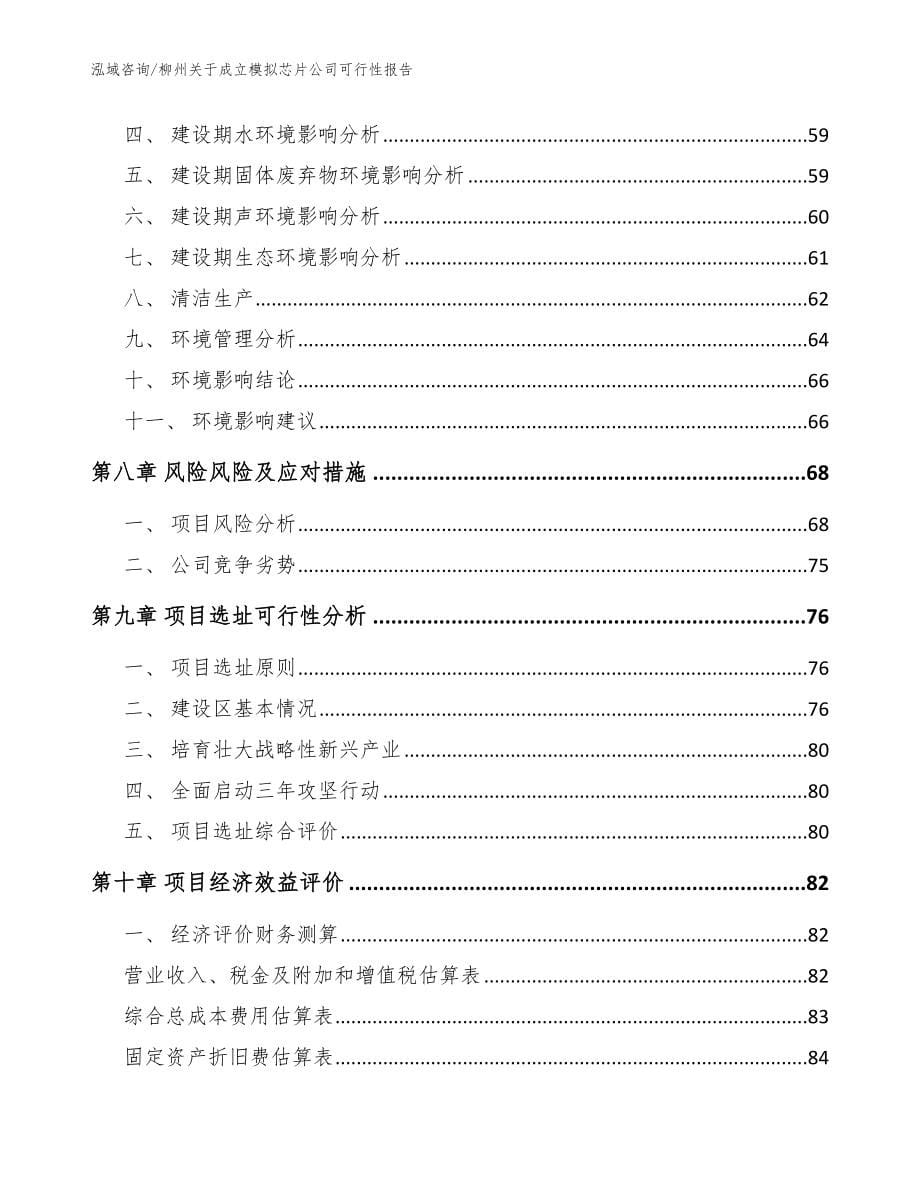 柳州关于成立模拟芯片公司可行性报告（模板参考）_第5页