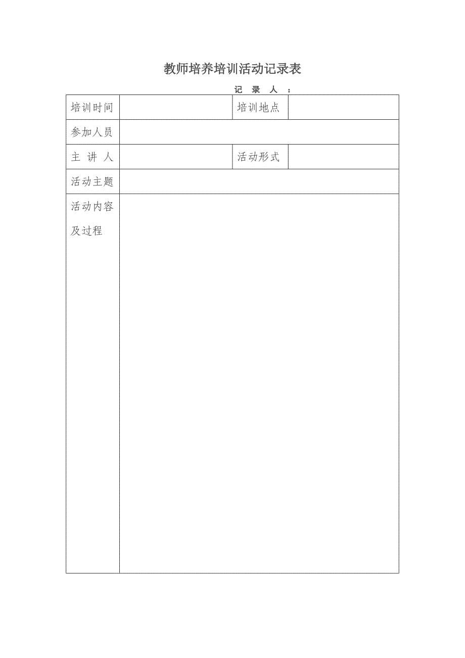 教师培养培训活动记录表.doc_第5页