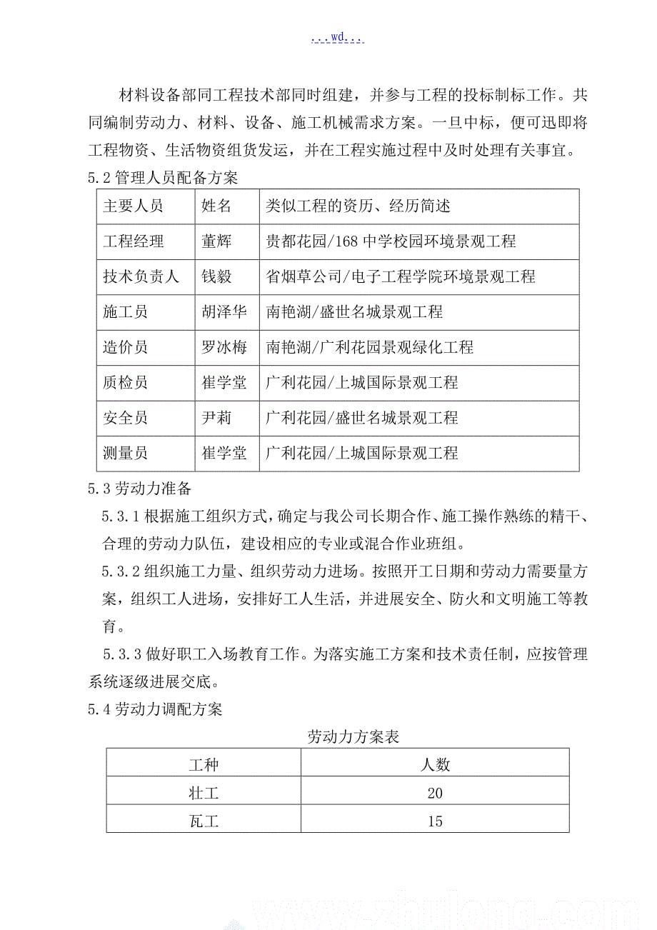 安然家园北园景观绿化工程施工组织设计_第5页