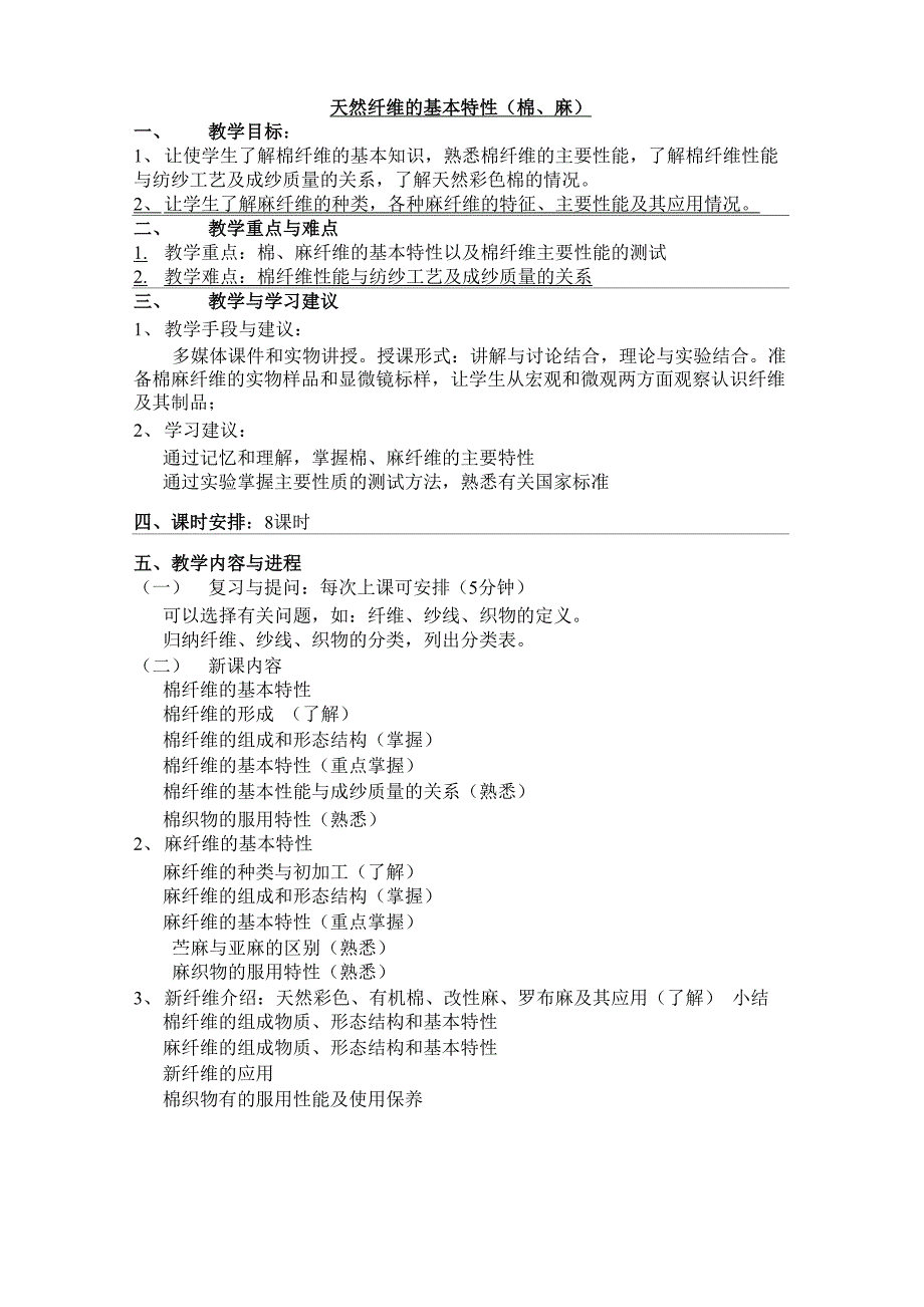 天然纤维的基本特性棉麻_第1页