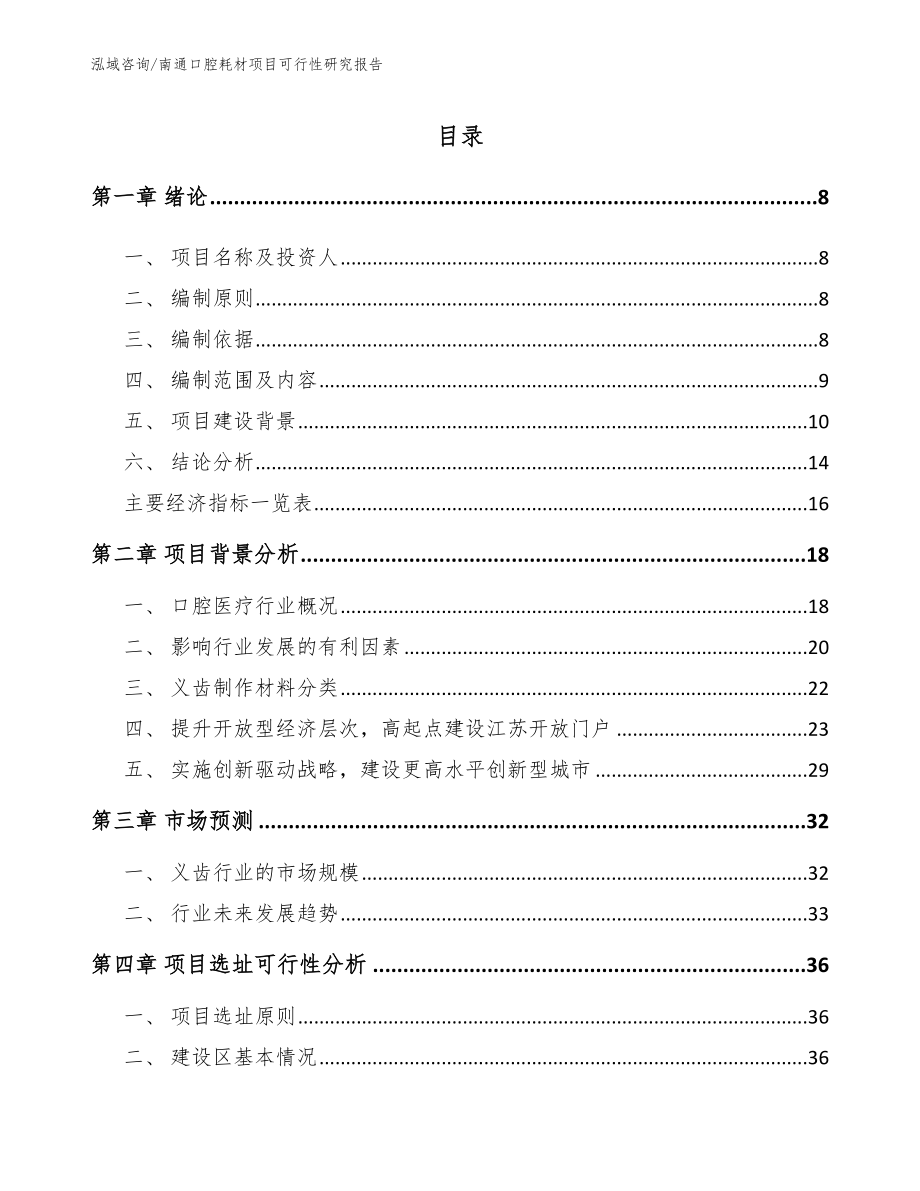 南通口腔耗材项目可行性研究报告（模板）_第2页