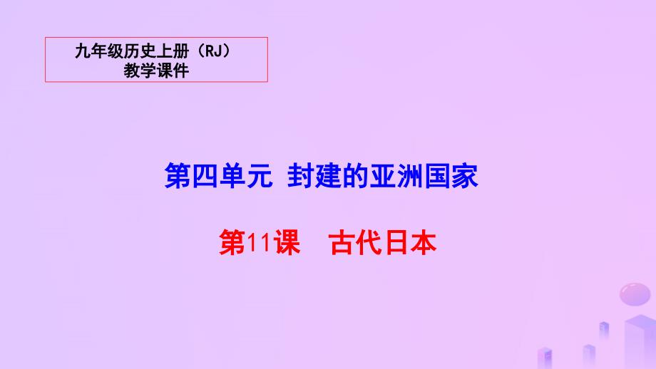 九年级历史上册11古代日本教学课件新人教版_第1页