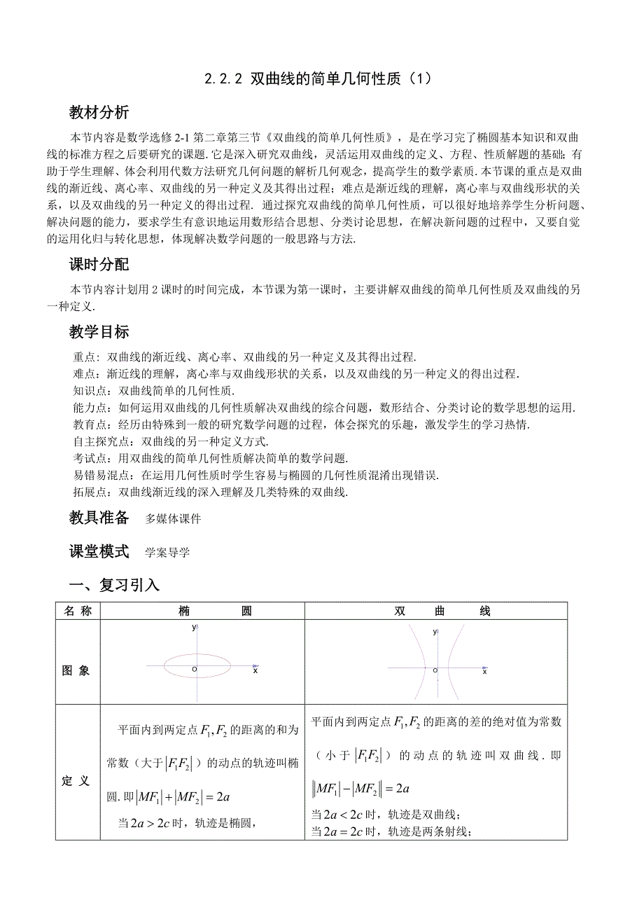 14-双曲线的简单几何性质(1).doc_第1页