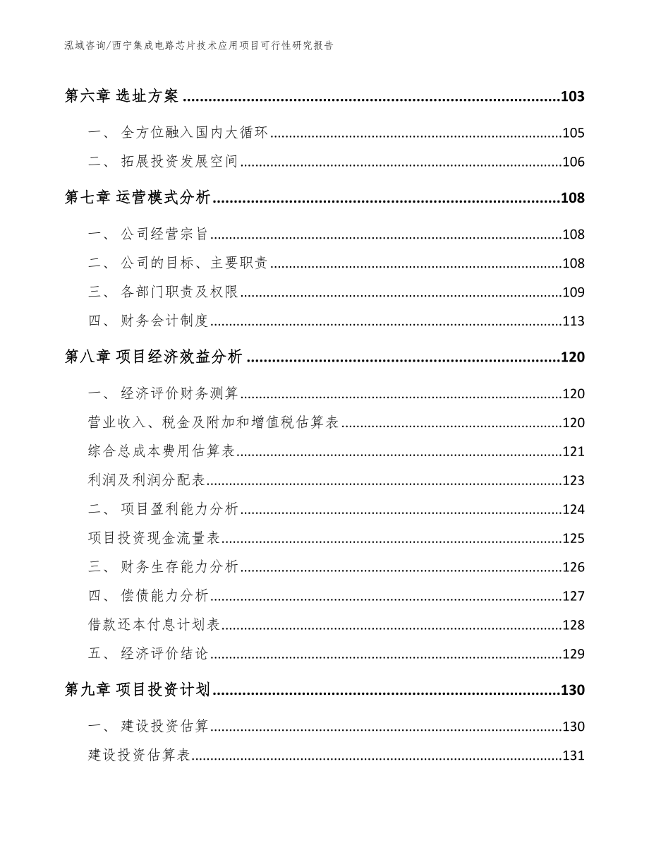 西宁集成电路芯片技术应用项目可行性研究报告_第4页