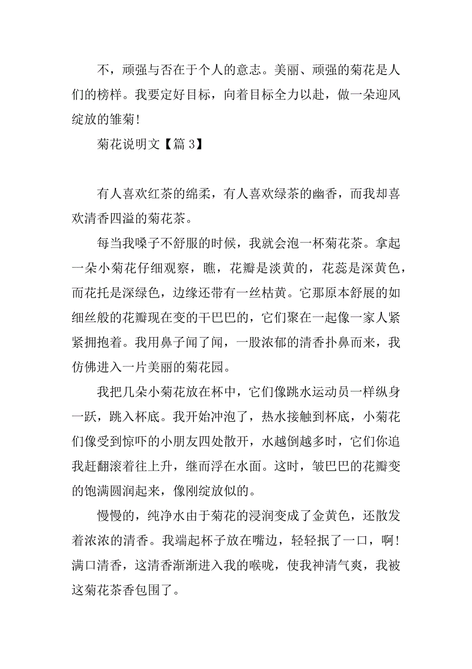 2023年菊花说明文500字11篇_第3页