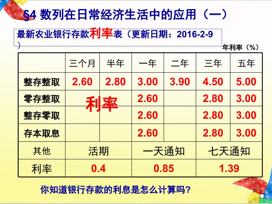 数列在日常经济生活中的应用第一课时分享资料_第2页