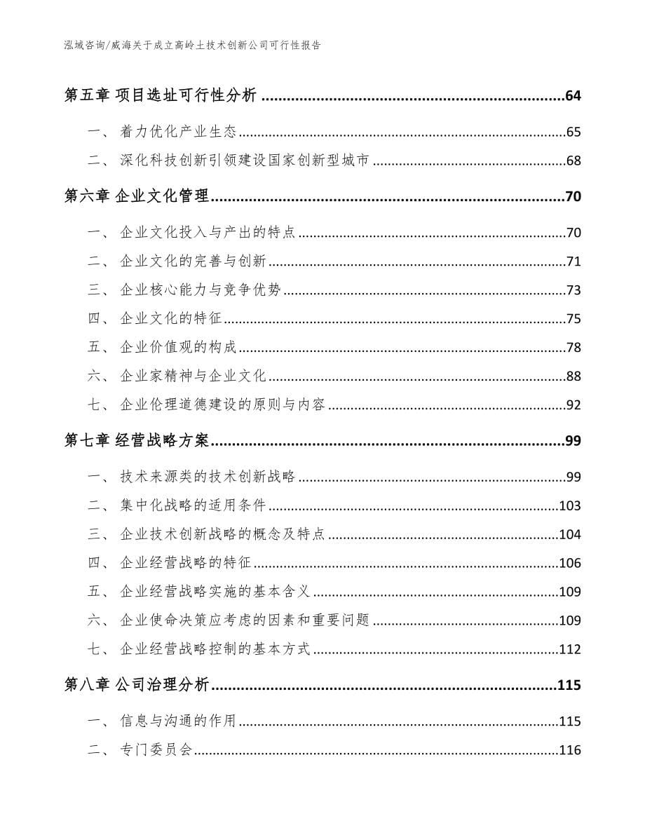 威海关于成立高岭土技术创新公司可行性报告【模板参考】_第5页