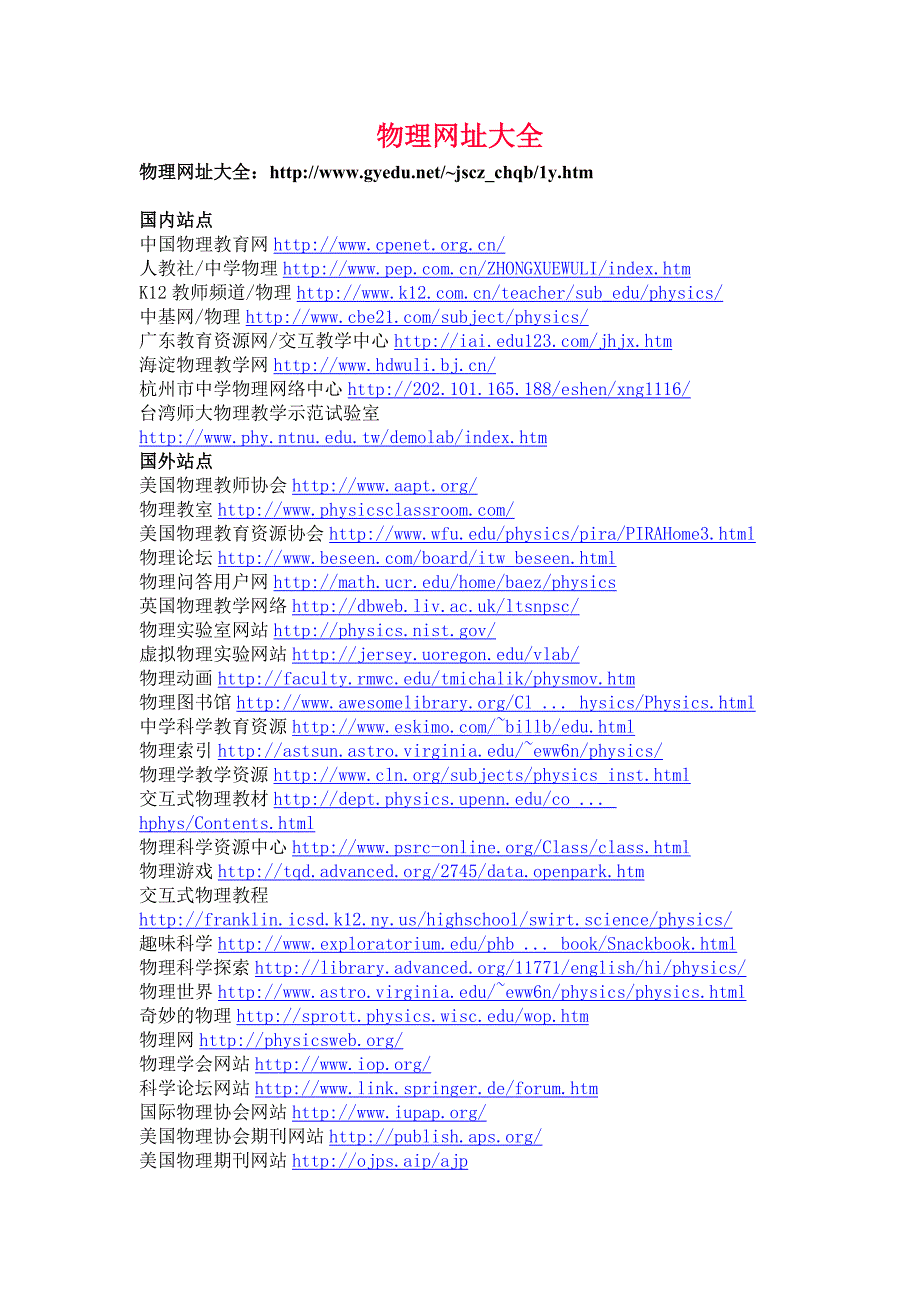 很有用的物理网址.doc_第1页