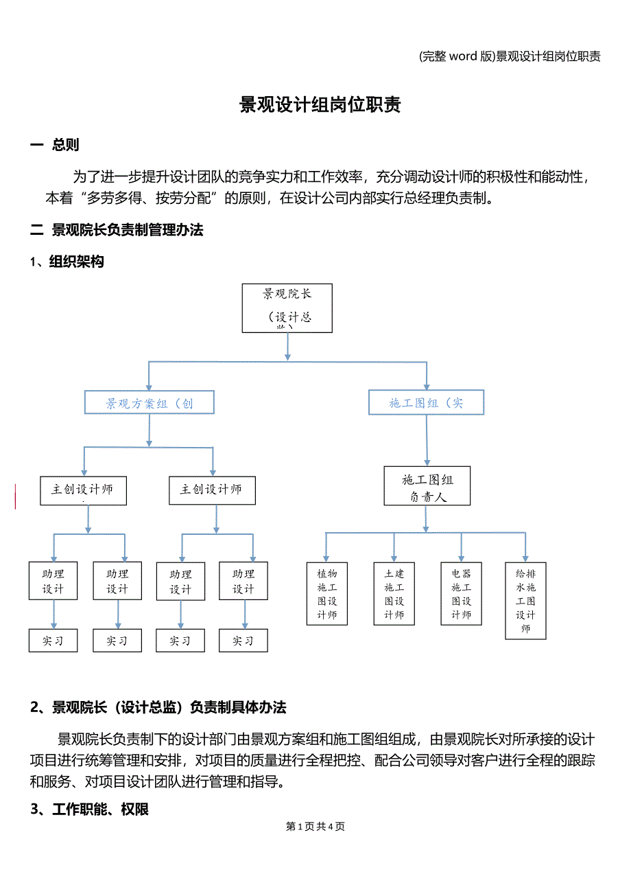 (完整word版)景观设计组岗位职责.doc_第1页