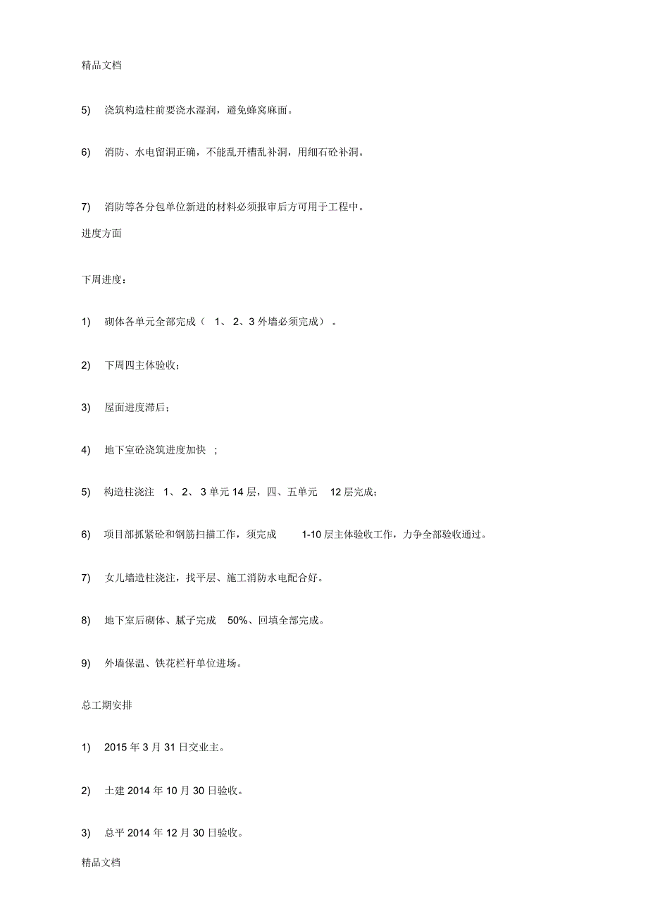 最新工程监理例会纪要范本资料_第2页