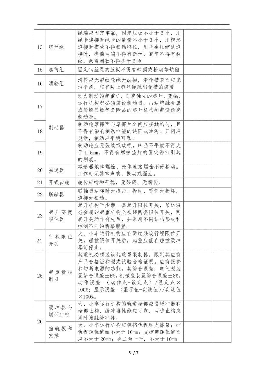 桥式起重机安装施工质量计划_第5页