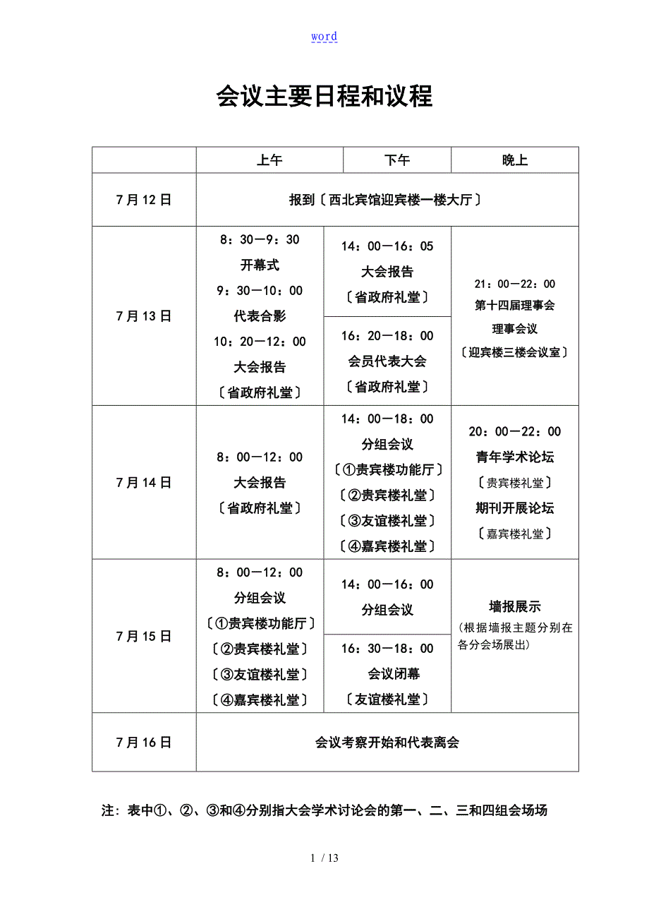 83会议主要日程和议程_第1页