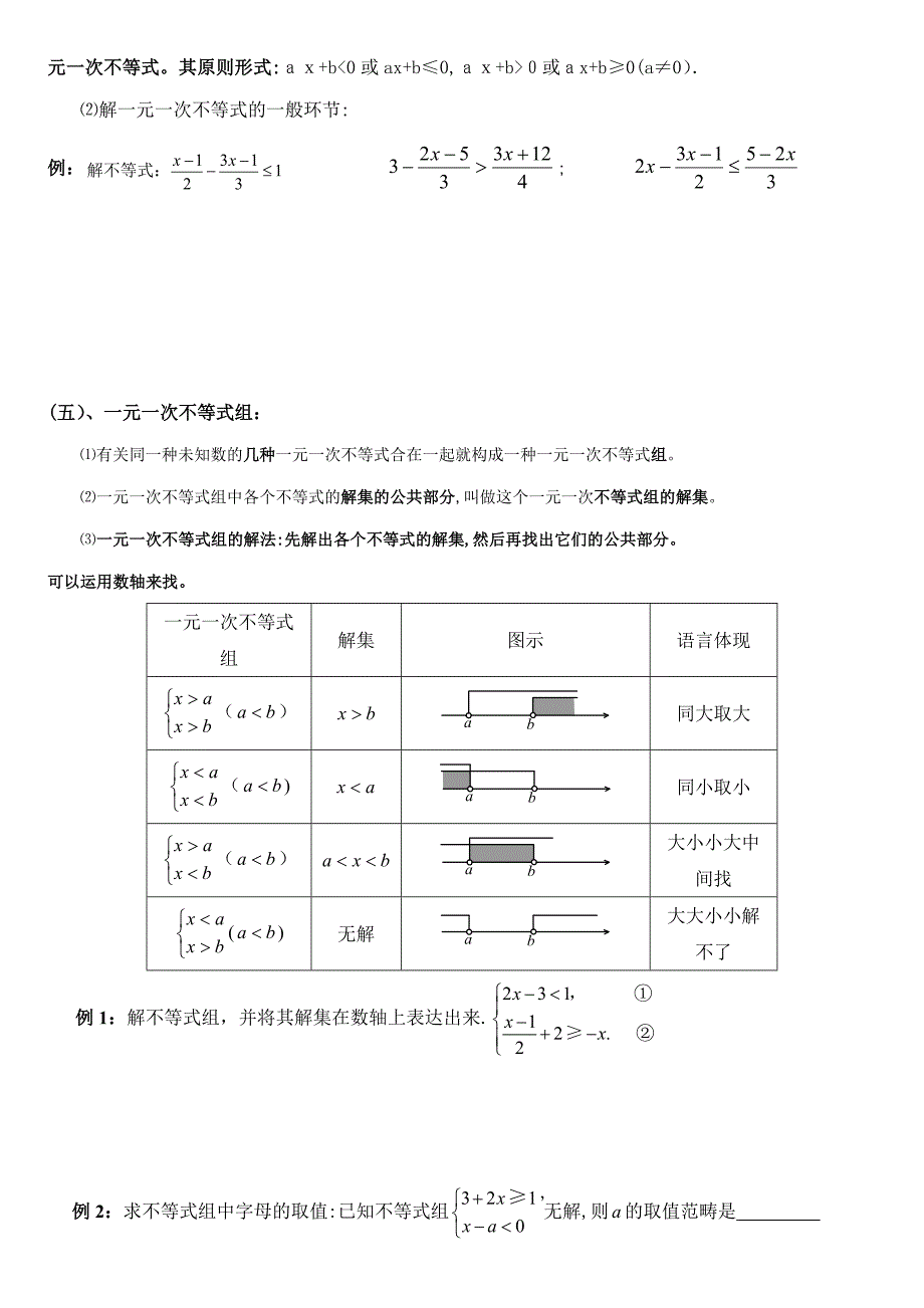 中考一元一次不等式(组)专题复习_第2页