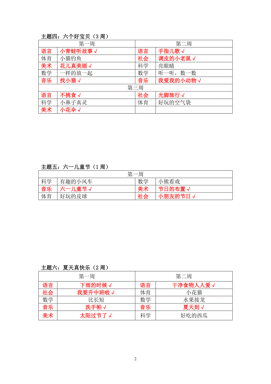 小班下学期教学计划_第2页