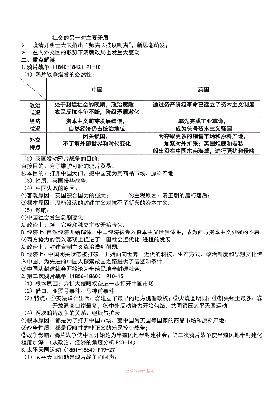 高中历史总复习课堂笔记中国近代史_第2页