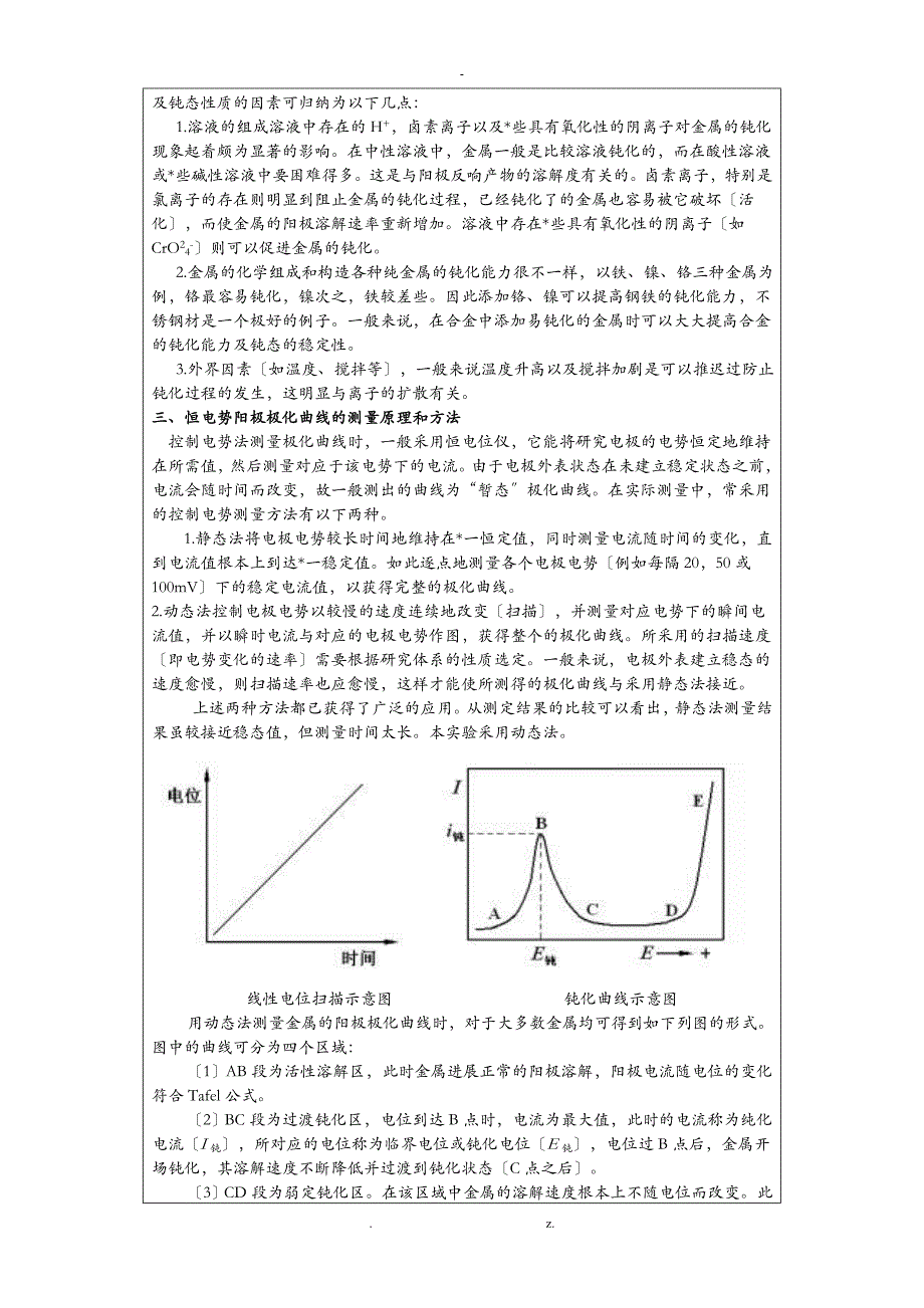 镍的硫酸溶液中的钝化行为实验报告模板副本_第2页