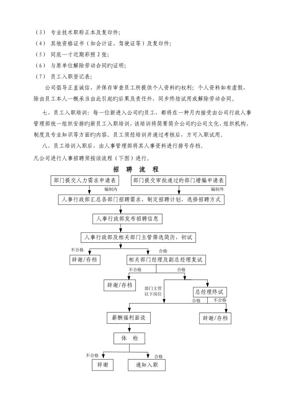 招聘管理规定及招聘流程_第2页