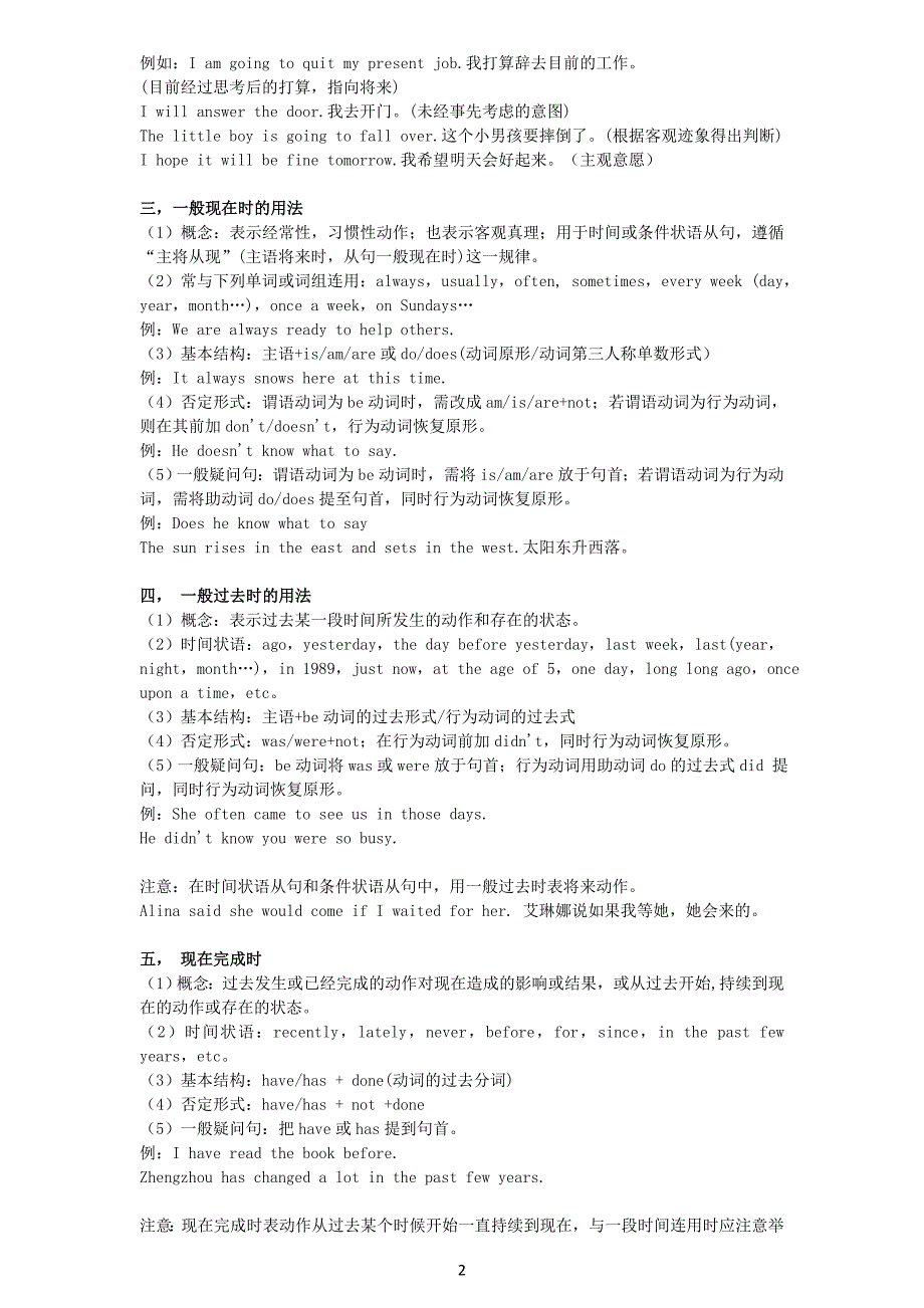 外研版九年级英语上册语法知识点汇总_第2页