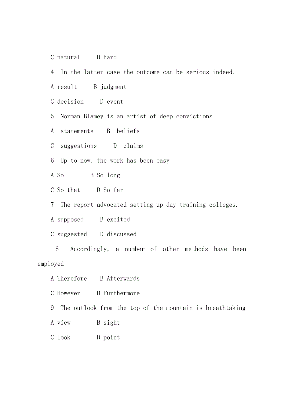 2022年职称英语考试综合类B级词汇选项练习题(9).docx_第2页