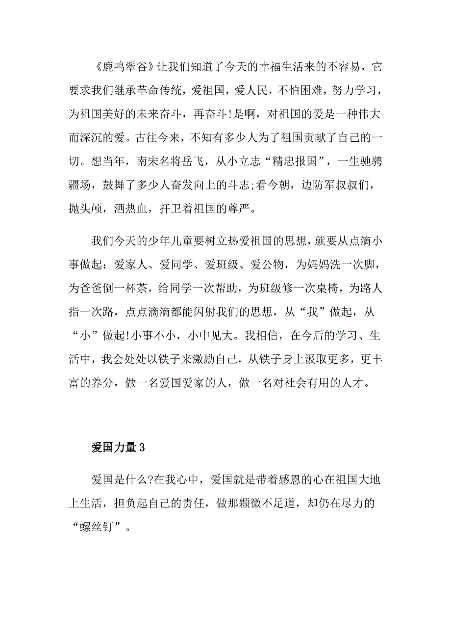 高中生5篇《爱国力量》作文800字_第4页