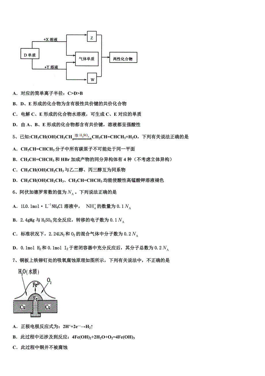 2023届福建省东山县第二中学高三3月份模拟考试化学试题（含答案解析）.doc_第2页