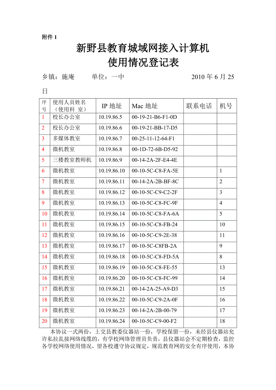 施庵一中教育城域网接入计算机.doc_第1页