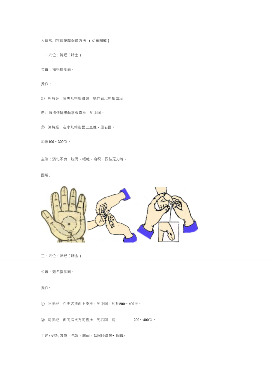 人体常用穴位按摩保健方法(动画图解)_第1页