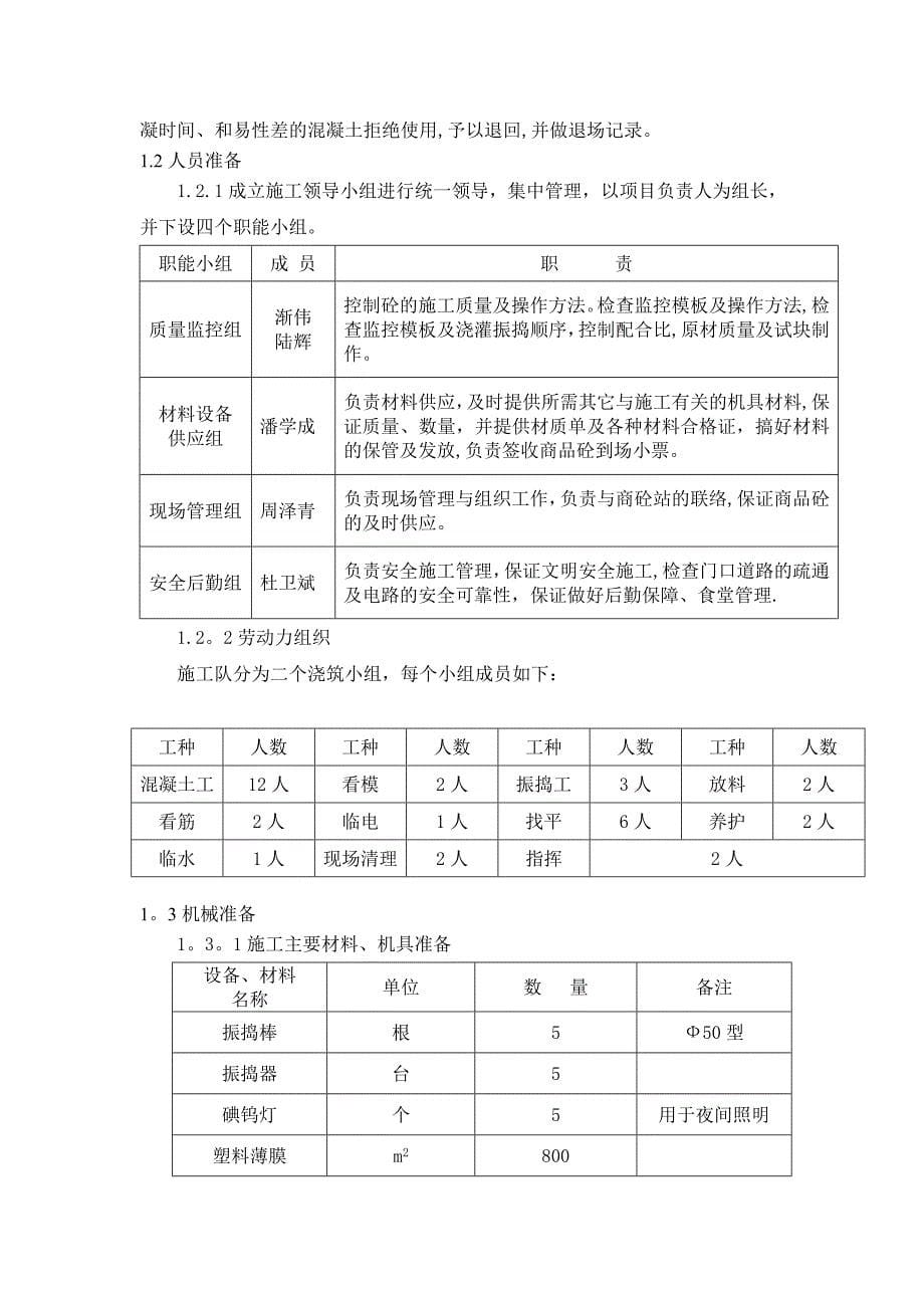 屋面砼浇筑施工方案_第5页