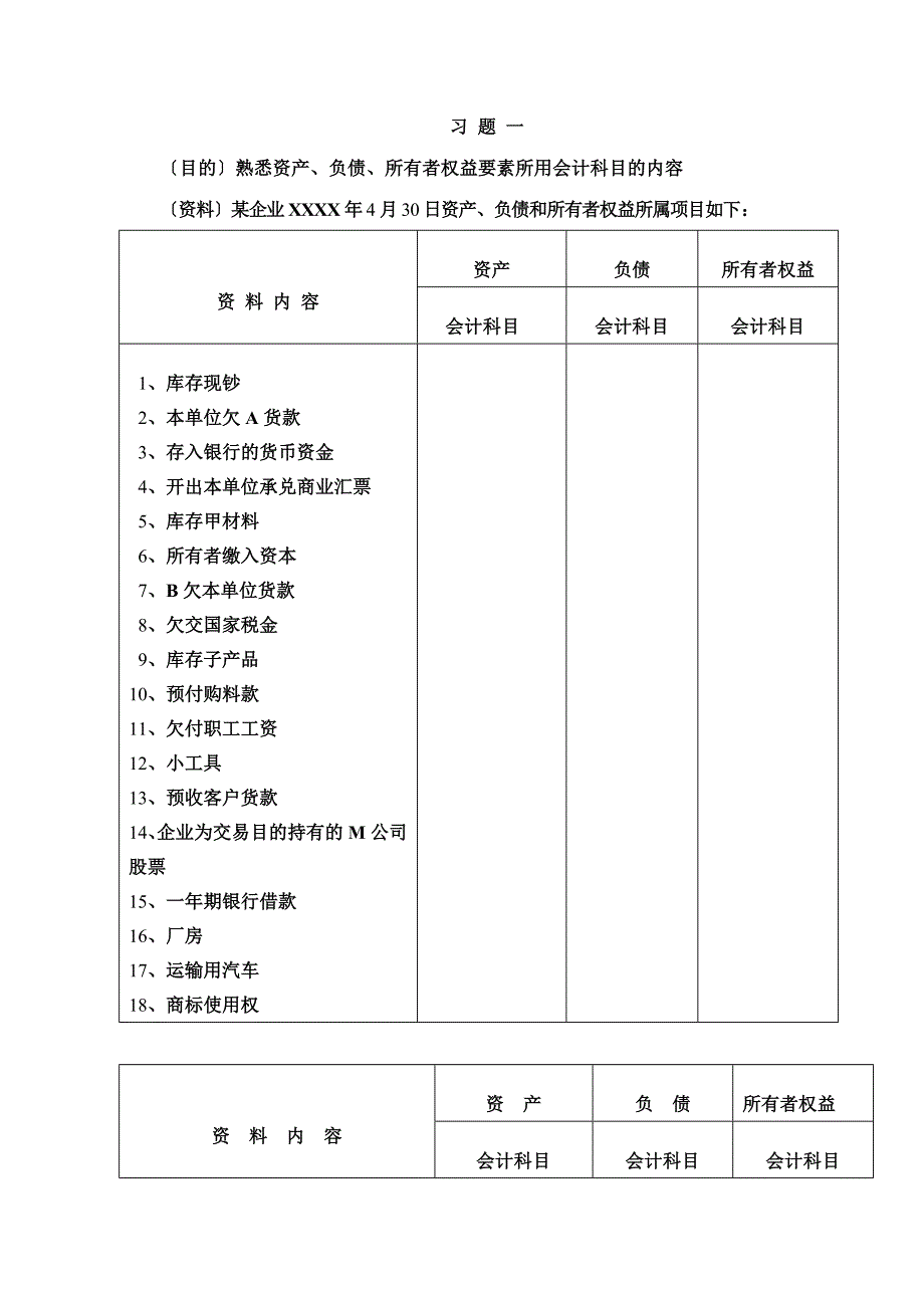 基础会计学习题集_第2页