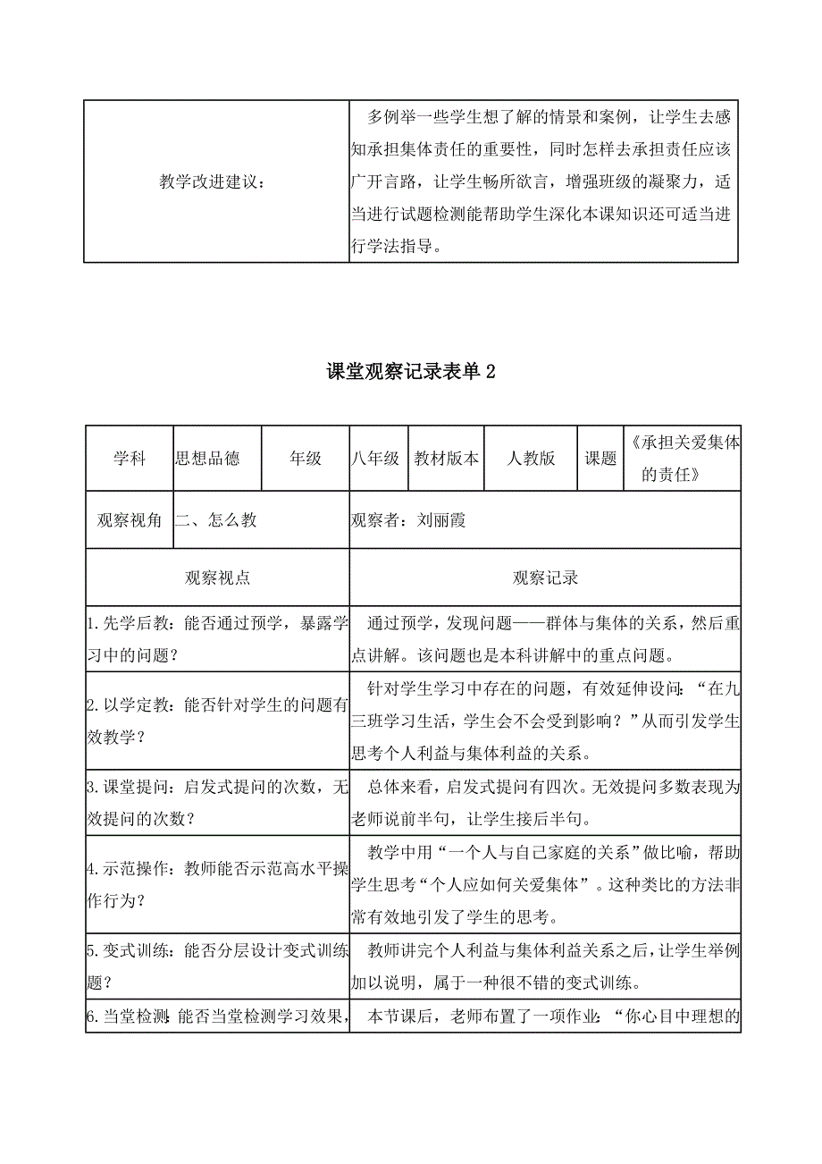 课堂观察记录表单(刘丽霞)_第2页