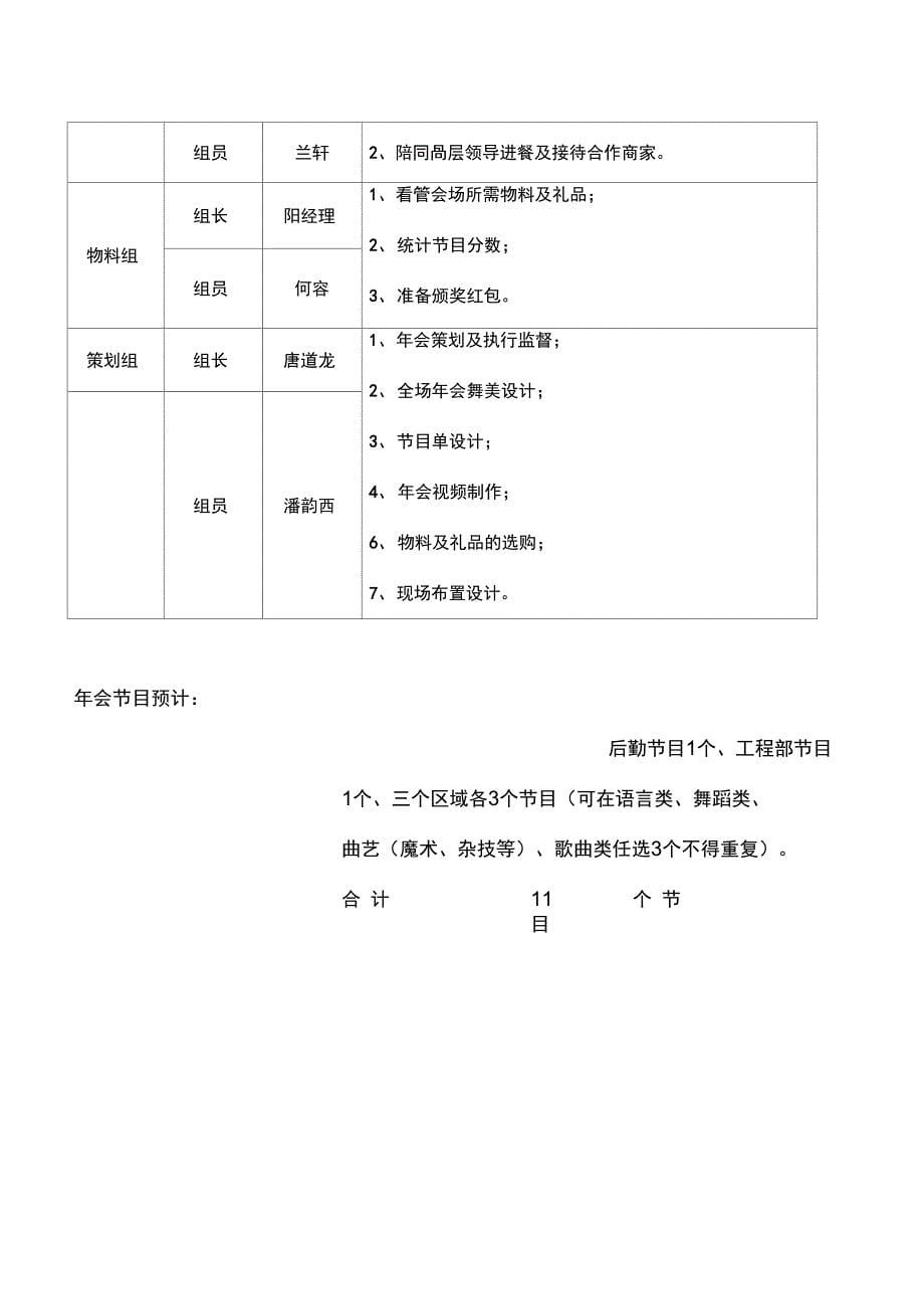 年会流程及工作安排_第5页