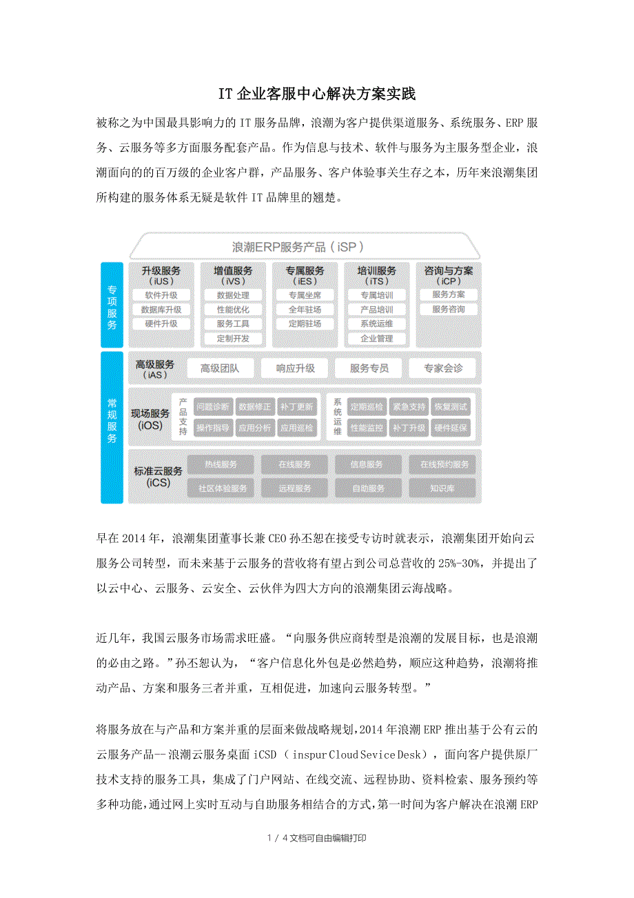 IT企业客服中心解决方案实践_第1页