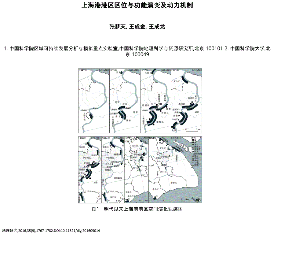 上海港港区区位与功能演变及动力机制_第1页