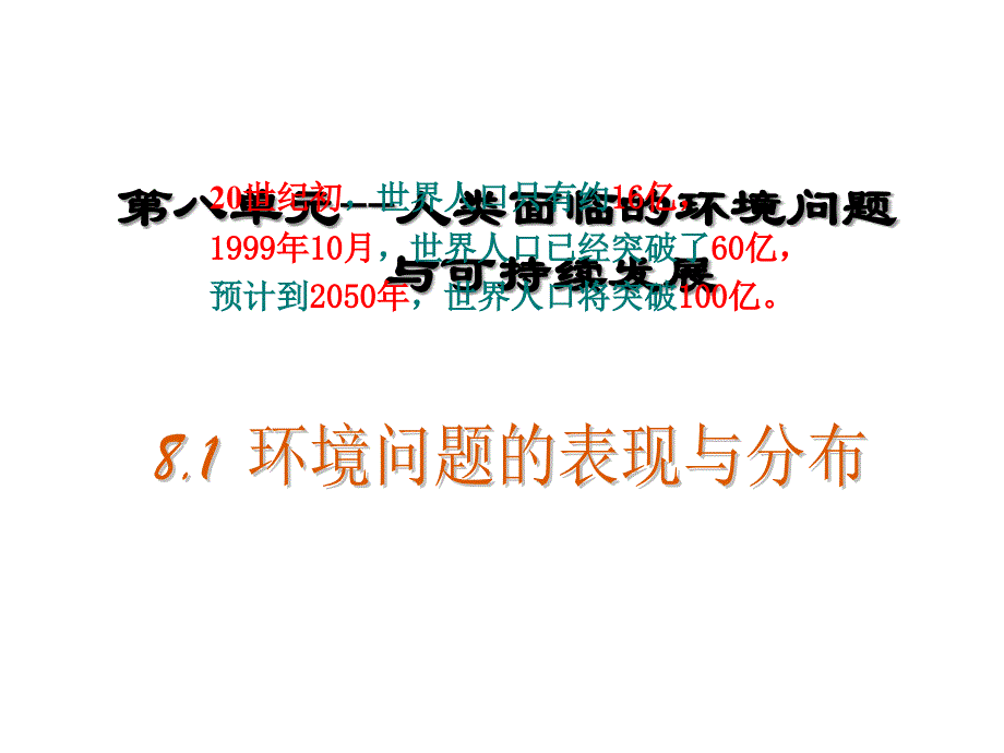 环境问题的表现与分布课件_第1页