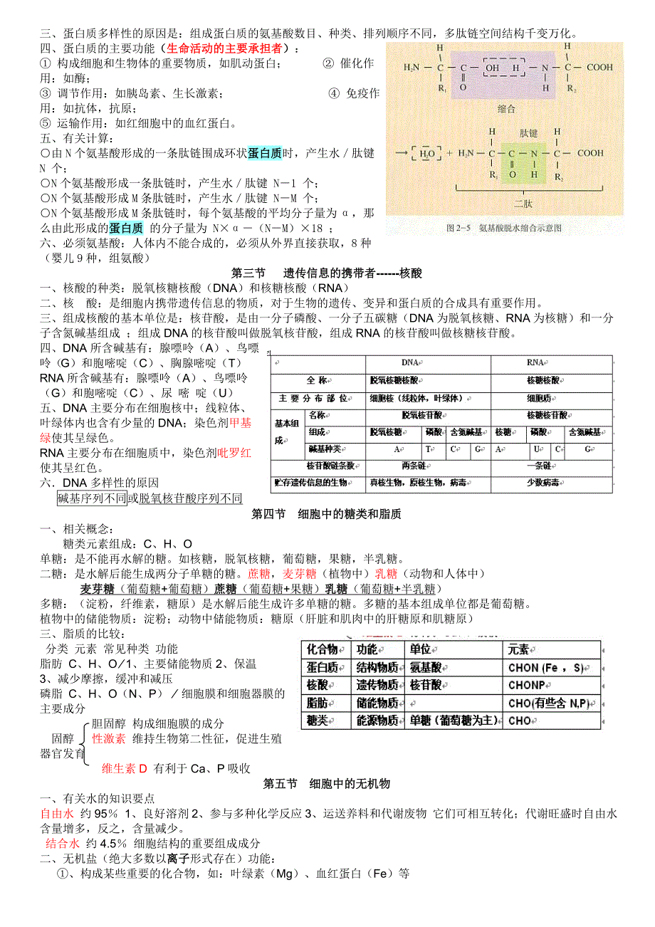 高一生物必修一知识点大全_第3页