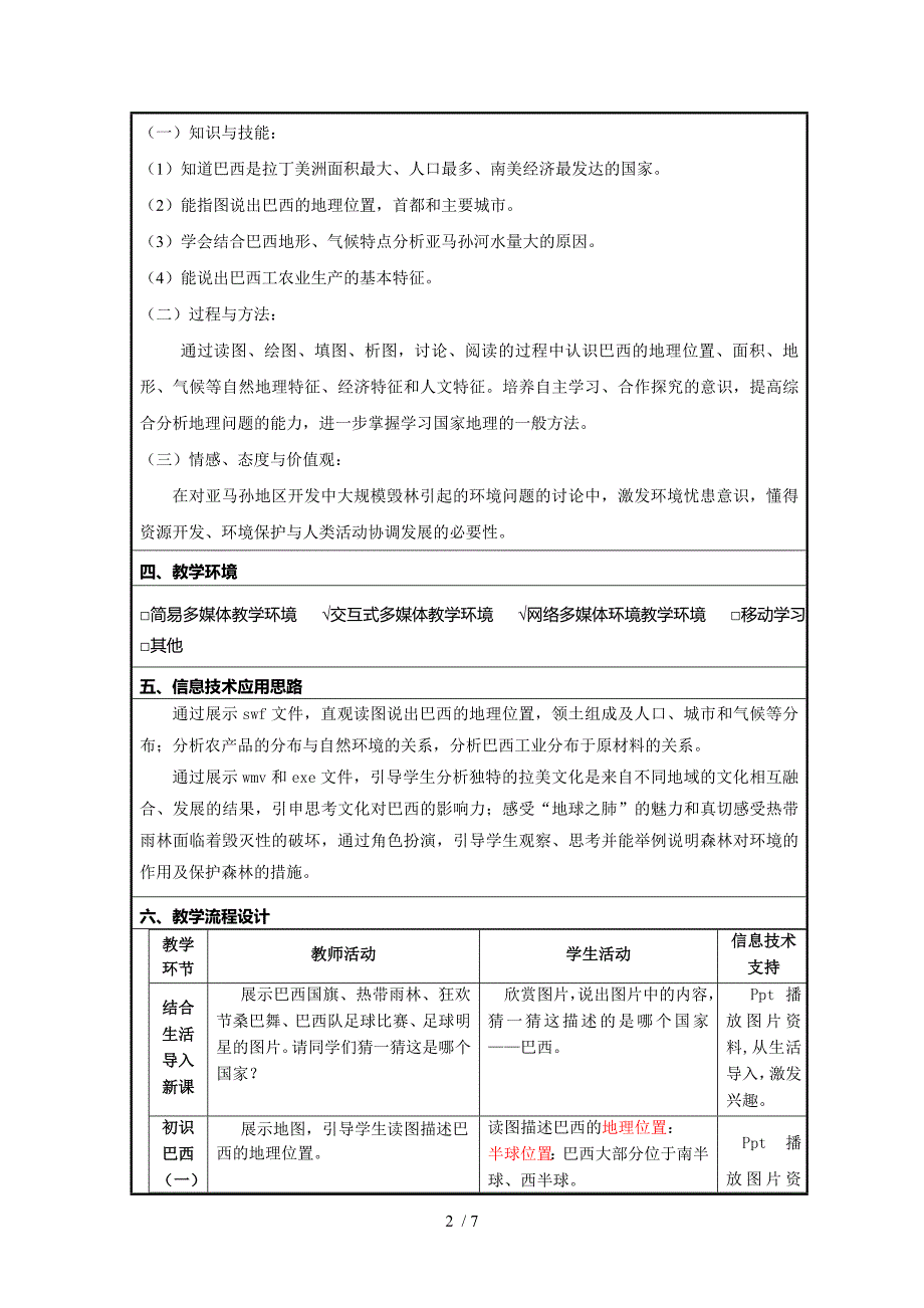 信息化教学设计模板赵冠军_第2页