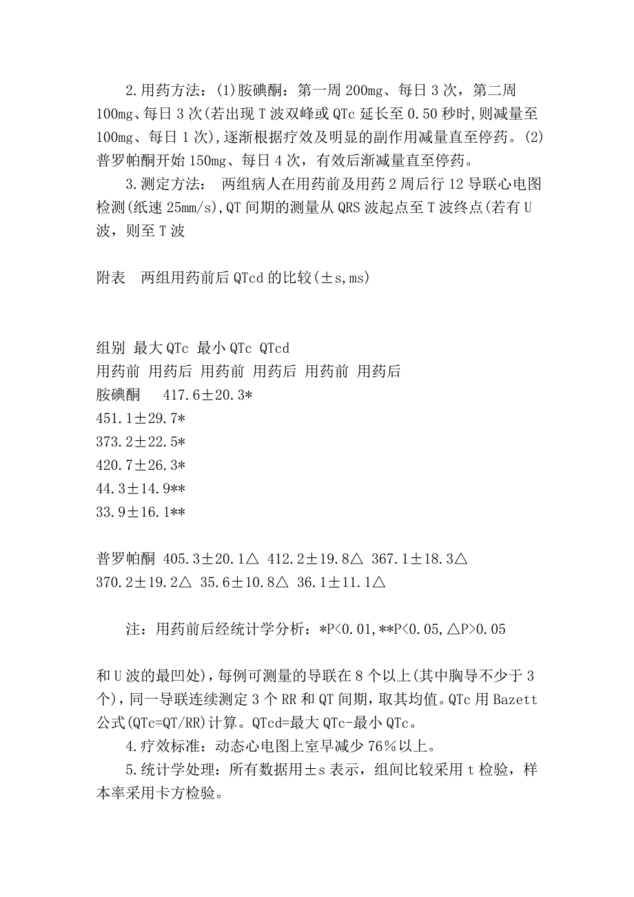 胺碘酮、普罗帕酮对QTc离散度的影响比较及其临床意义.doc_第3页